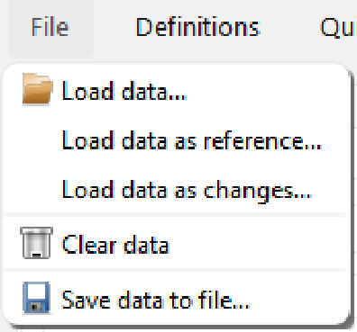 File menu