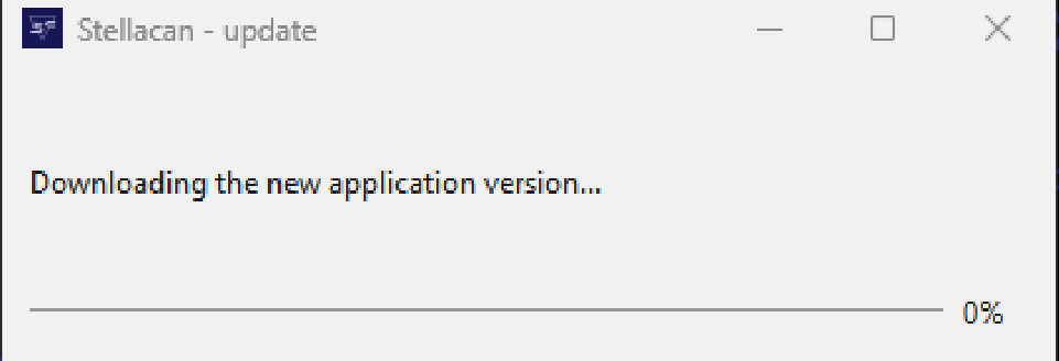 Application update download window